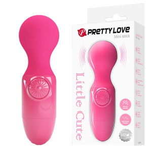Różowy mini masażer Wand na USB, Silikonowy Pretty Love