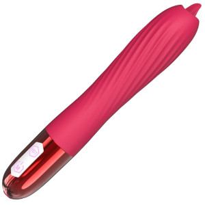 Czerwony wibrator do punktu G z funkcją podgrzewania, USB Silikonowy - Boss Series