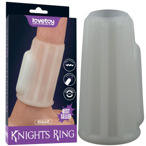 Przezroczysta nakładka na penisa z wibracjami Ridge Knights - TPE - Lovetoy