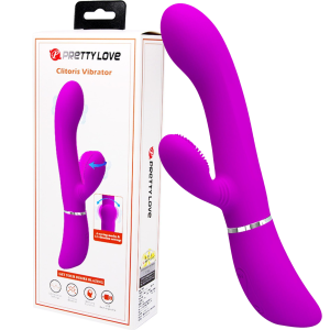 Fioletowy wibrator dopochwowy Clitoris silikonowy 20,8 cm stymulujący punkt g Pretty Love