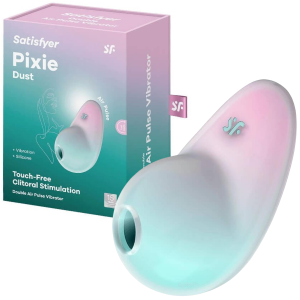 Ciśnieniowy stymulator łechtaczki  - Pixie Dust - na USB, Silikonowy - Satisfyer