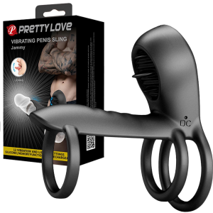 Wibrująca nakładka na penisa stymulująca punkt G i penisa, USB Silikonowy - Pretty Love Memory function