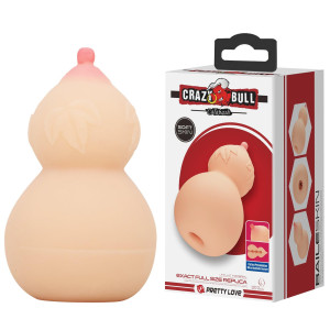Masturbator realistyczny - Calabash - pierś z wypustkami, TPR - CRAZY BULL