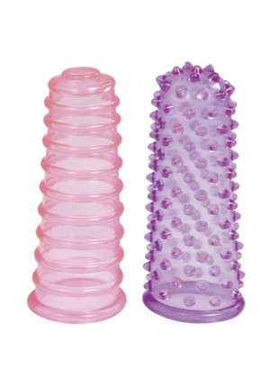 Kinx Lust Fingers - Pink/Purple - Stymulatory łechtaczki z wypustkami - na palec