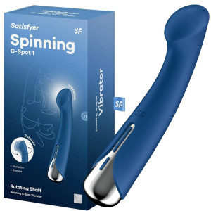 Wibrator do punktu G - Spinning G-Spot 1 - USB, Silikonowy Niebieski - Satisfyer