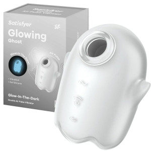 Ciśnieniowy stymulator łechtaczki - Glowing Ghost - świecący w ciemności, USB - Satisfyer