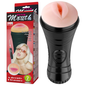 Masturbator realistyczny w pojemniku - DEEP PLEASURE - usta, z wibracjami, USB - BAILE