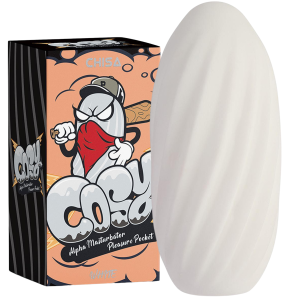 Biały masturbator z wypustkami - Alpha - Pleasure Pocket - TPE - CHISA