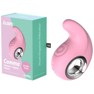 Różowy stymulator łechtaczki - Comma - na USB, Silikonowy - CHISA