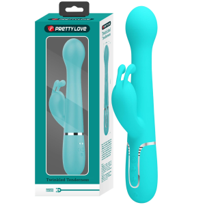 Wibrator z króliczkiem - Dejon - z funkcją ruchów rotacyjnych i posuwistych, USB Silikonowy - Pretty ove