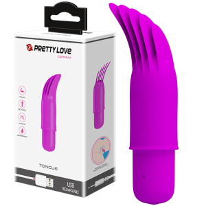 Fioletowy stymulator łechtaczki - GEMMA - na palec, USB Silikonowy - PRETTY LOVE