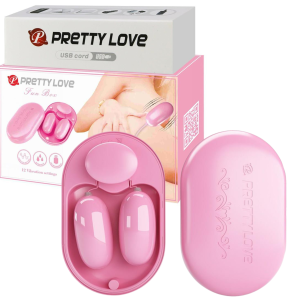 Różowy stymulator - Fun Box Pink - do miejsc erogennych, USB - Pretty Love