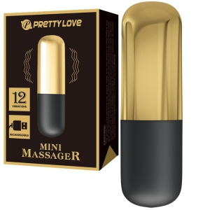 Klasyczny wibrator dopochwowy  - MINI MASSAGER - USB, Silikonowy - PRETTY LOVE