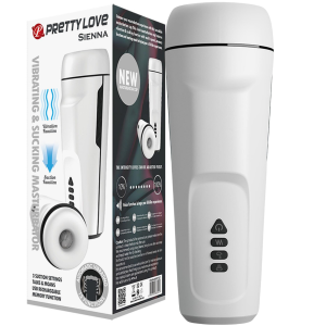Masturbator w pojemniku - SIENNA - z wibracjami i efektami dźwiękowymi, USB - PRETTY LOVE