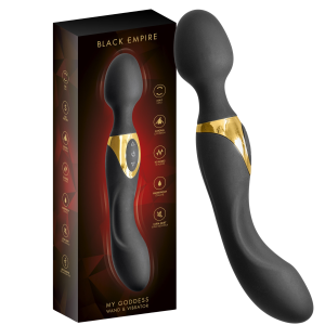 Czarny masażer Wand i  stymulator punktu G - MY GODDESS - USB, BLACK EMP