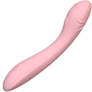 Różowy wibrator do stymulacji punktu G - profilowany, USB Silikonowy - Boss Series