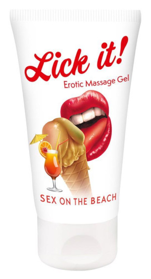Lubrykant na bazie wody do seksu oralnego - Sex on the beach 50 ml - o smaku owocowym - Lick it!