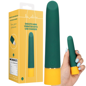 Zielony wibrator dopochwowy na USB - Smooth Mini - Silikonowy - Loveline