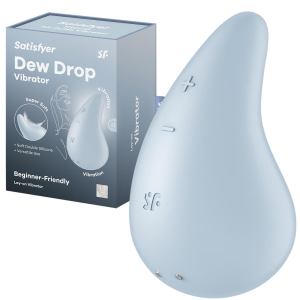 Stymulator łechtaczki - Dew Drop - na USB, Silikonowy Niebieski -  Satisfyer