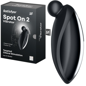 Stymulator łechtaczki - Spot On 2 - na USB, Silikonowy Czarny - Satisfyer