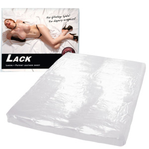 Białe prześcieradło na materac do mokrych zabaw BDSM - White Vinyl Sheet