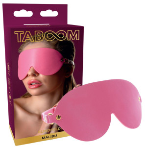 Opaska na oczy do zabaw BDSM - różowa, regulowana - Taboom
