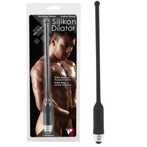 Czarny dilator do cewki penisa z wibracjami, Silikonowy - You2Toys