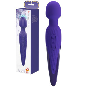 Niebieski masażer Wand - Antony  - na USB, Silikonowy - PRETTY LOVE