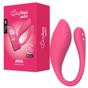 Różowe wibrujące jajeczko - Aria - sterowane aplikacją, na USB - EasyConnect - Easy Toys