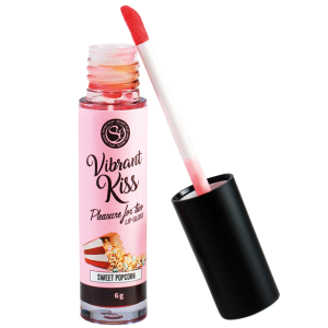 Błyszczyk z falami wibracyjnymi do seksu oralnego o smaku popcornu - 6 g - Secret Play