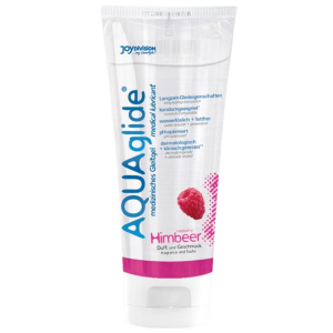 Lubrykant na bazie wody - AQUAglide 100 ml - o smaku maliny - uniwersalny - Joy Division