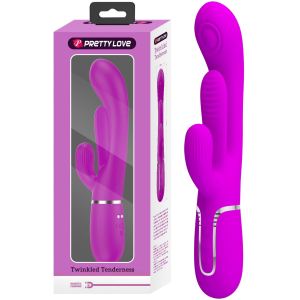 Wibrator z króliczkiem - Shonia - stymulujący punkt G, USB Silikonowy - Pretty Love