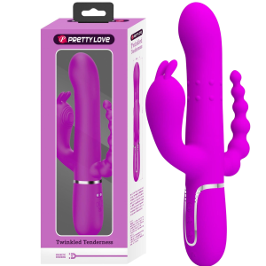 Wielofunkcyjny wibrator - Cammy - stymulujący waginę, łachtaczkę i anal - PRETTY LOVE