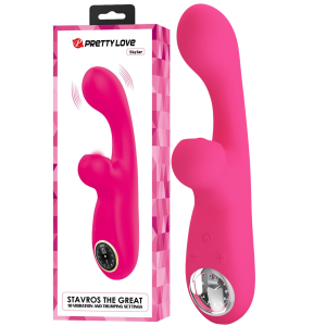 Wibrator dopochwowy z króliczkiem -  - Skylar - stymulujący punkt G, USB Silikonowy - Pretty Love