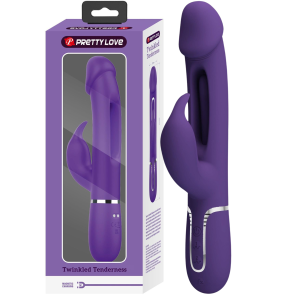 Wibrator z króliczkiem - Kampas - stymulujący punkt G oraz łechtaczkę, USB Silikonowy - Pretty Love