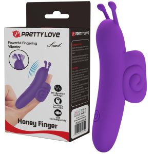 Stymulator na palec - Snail Honey Finger - do stymulacji łechtaczki, USB Silikonowy - Pretty Love