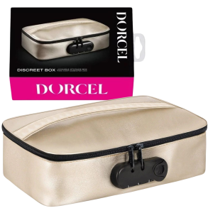 Złota torba do przechowywania gadżetów erotycznych z zamknięciem - Dorcel