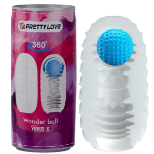 Masturbator - Wonder ball VENUS-X - z wypustkami i stymulującą kulką - PRETTY LOVE