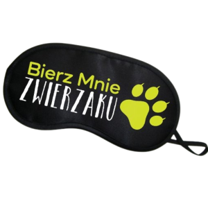 Opaska na oczy "BIERZ MNIE ZWIERZAKU"