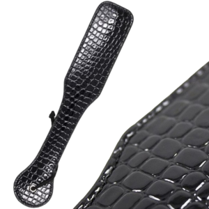 Czarna packa do zabaw BDSM - faktura skóry krokodyla - sztuczna skóra - Toyz4Lovers