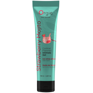 Lubrykant na bazie wody o smaku i zapachu - Cocktail Truskawkowe Mojito - 100 ml - Orgie