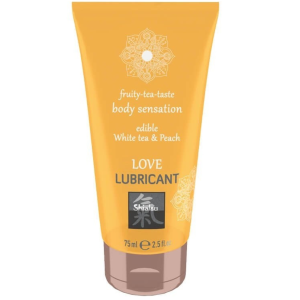 Lubrykant na bazie wody - SHIATSU Love White tea & Peach 75 ml - o smaku białej herbaty i brzoskwini - HOT