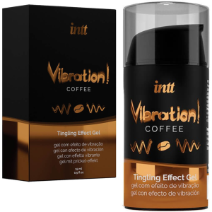 Płynny wibrator do seksu - VIBRATION! Coffee 15 ml - z efektem ciepła, pulsacji i wibracji  - INTT