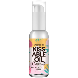 Zapachowy olejek do masażu erotycznego Kissable Oil - Coconut - 50 ml - kokosowy