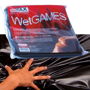 Czarna mata do śliskich i niegrzecznych zabaw - 180 x 220 cm - BDSM, WetGAMES