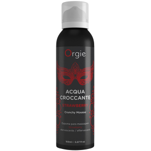 Pianka zapachowa do masażu erotycznego - Acqua Croccante Crunchy Mousse 150 ml - truskawkowa - Orgie