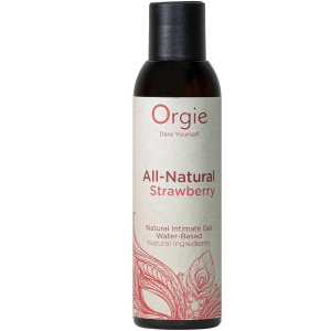 Lubrykant oralny na bazie wody - All - Natural Strawberry 150 ml - truskawkowy - Orgie
