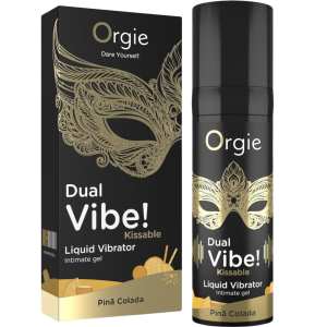 Płynny wibrator - DUAL VIBE! PINA COLADA  - 15 ML - do seksu oralnego - Orgie