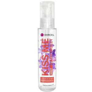 Lubrykant na bazie wody - KISS LADY VIOLET 100 ml - smakowy, do seksu oralnego - Dorcel