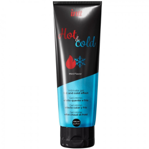 Lubrykant na bazie wody o smaku miętowym - HOT&COLD 100 ml - z efektem chłodzenia i mrowienia - INTT